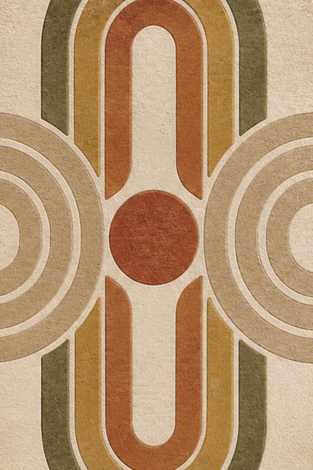 Retro Orbit Oval Rug