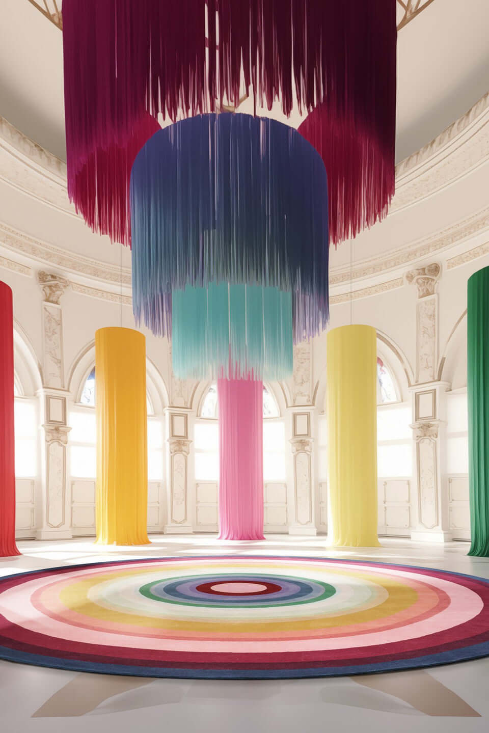 Rosy Reverberation Rug