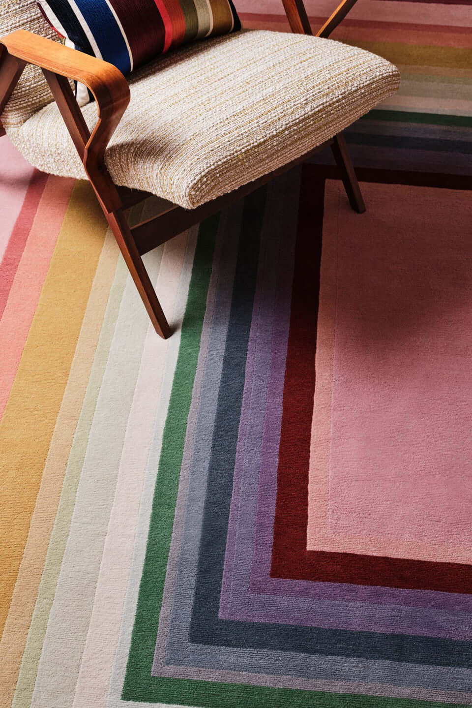 Rosy Reverberation Rug