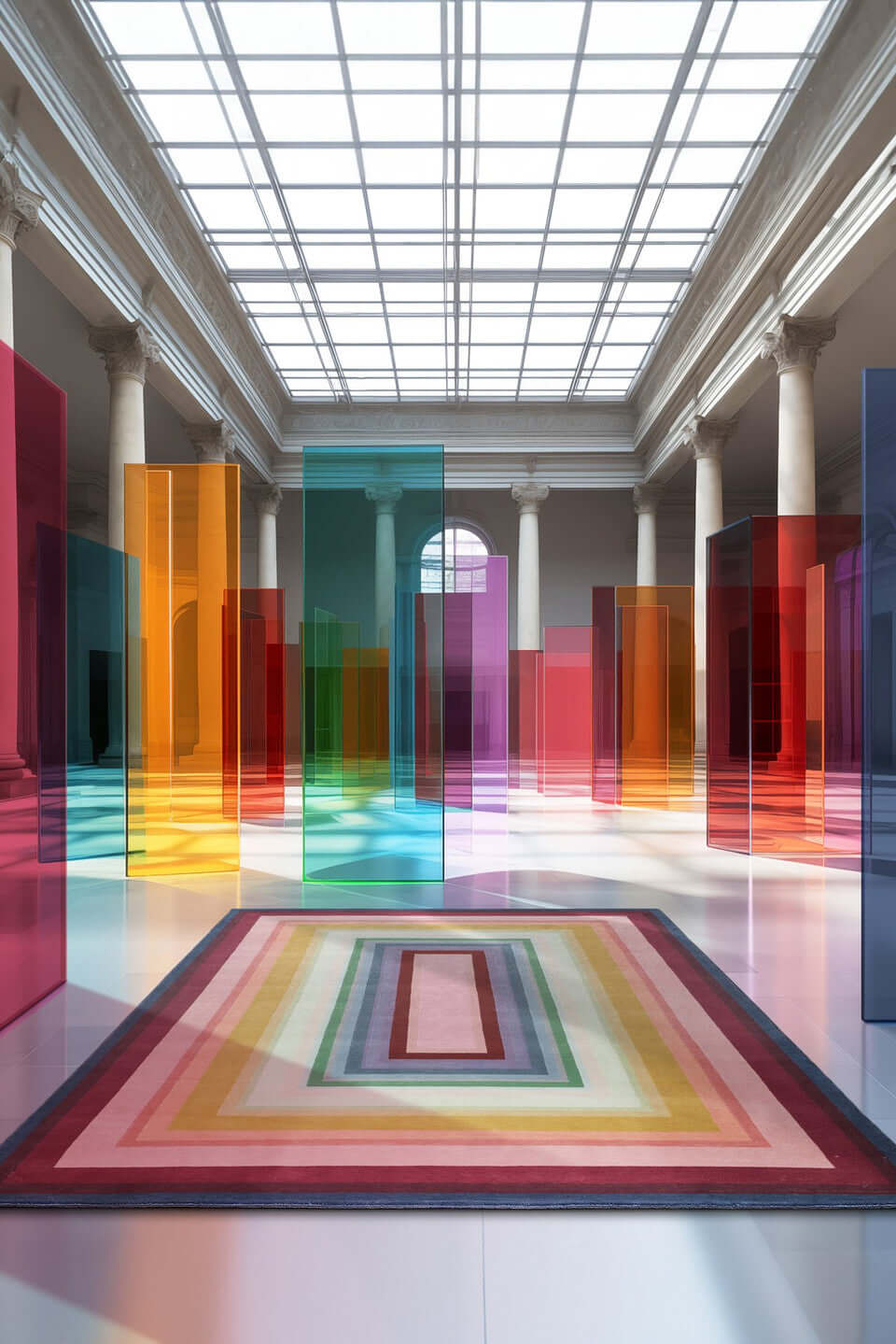 Rosy Reverberation Rug