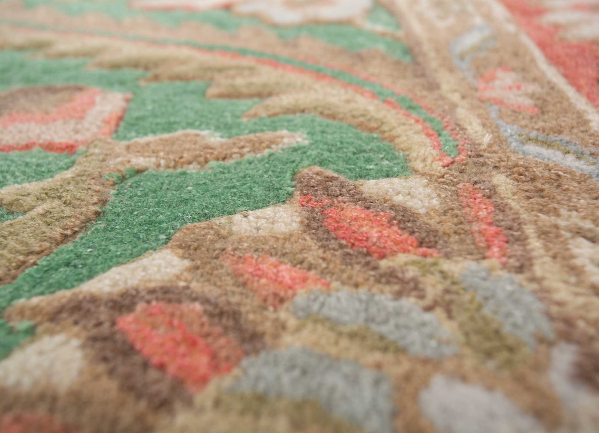Fairway Green Floral Rug