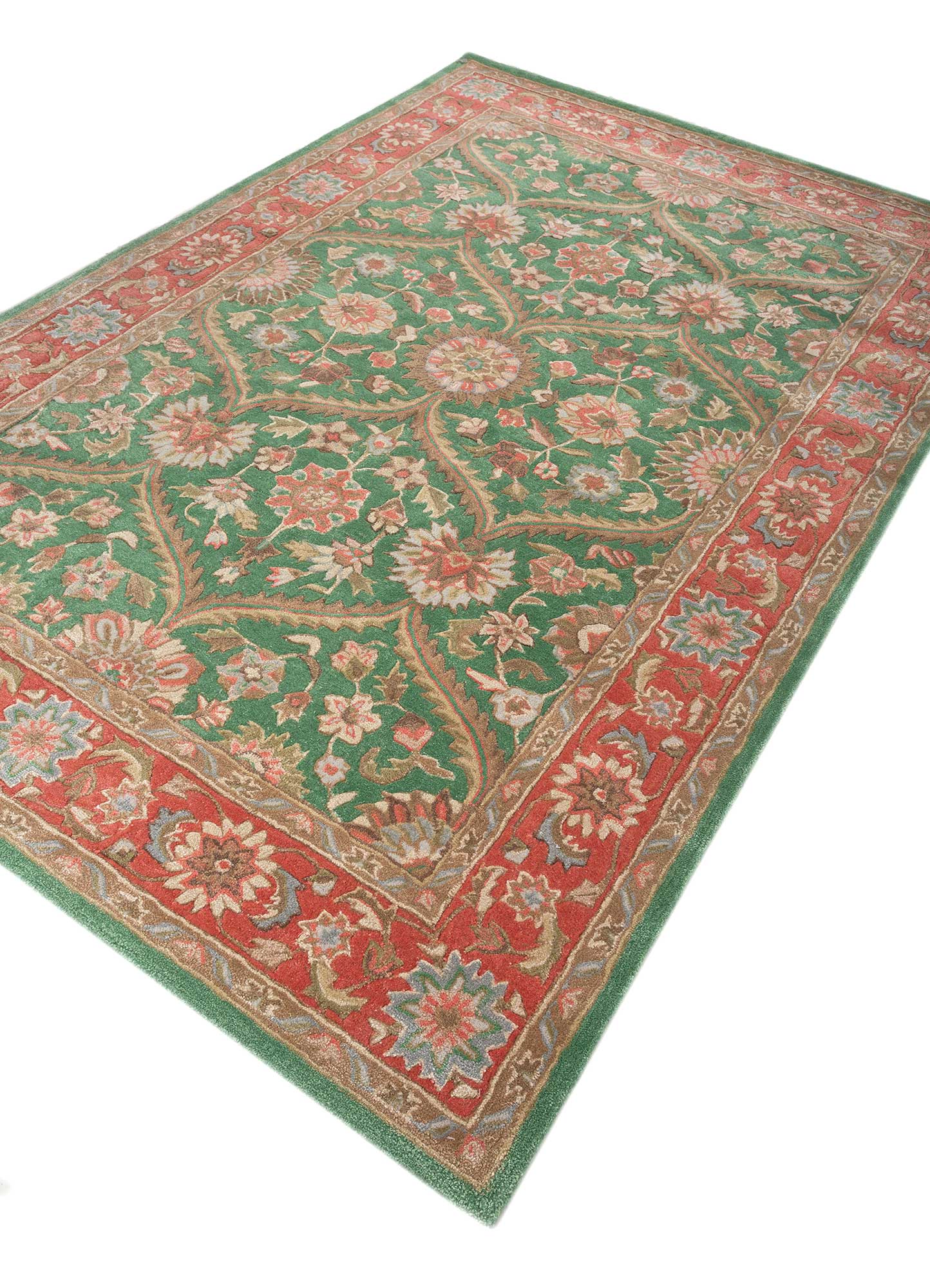 Fairway Green Floral Rug