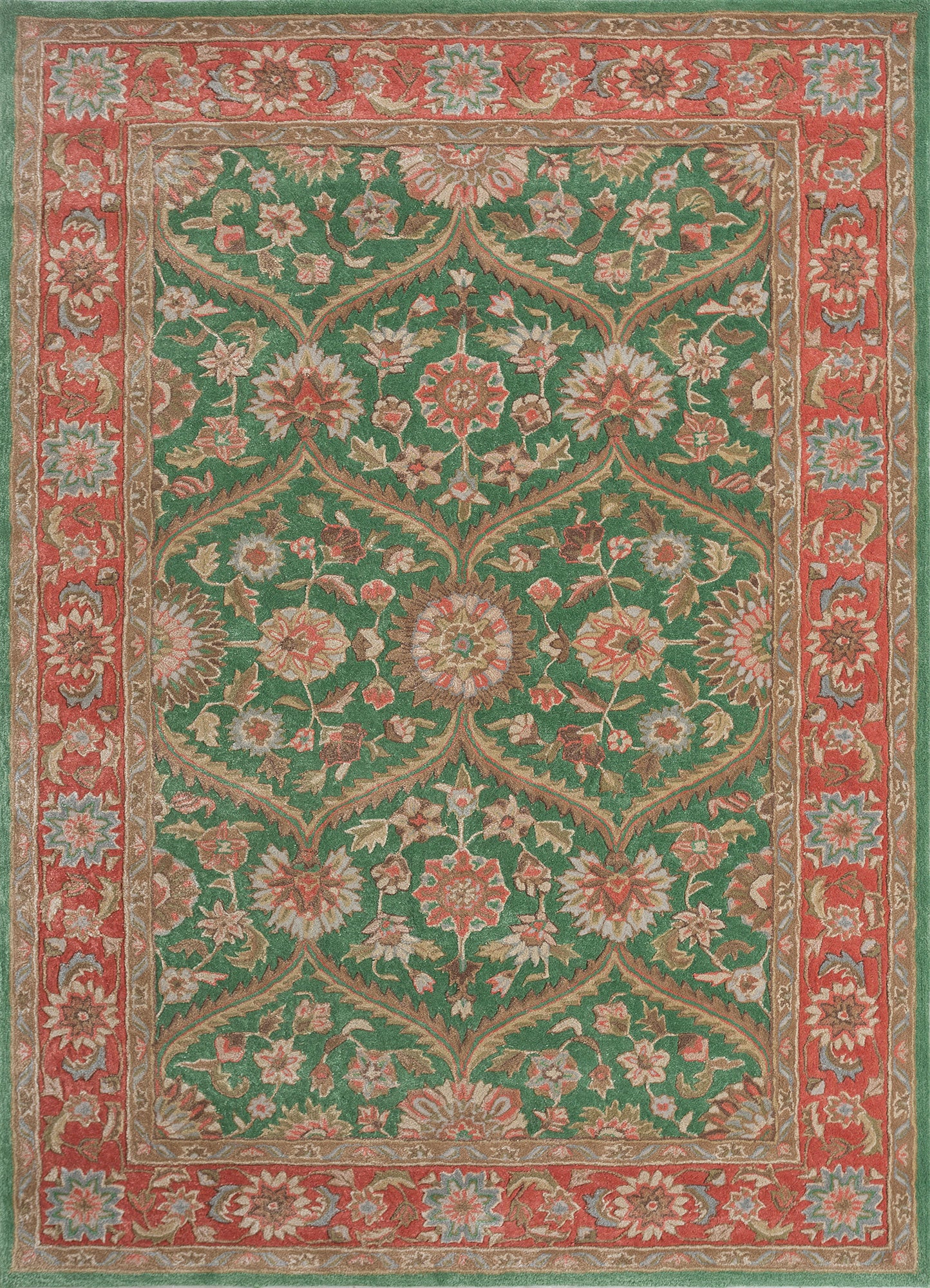 Fairway Green Floral Rug