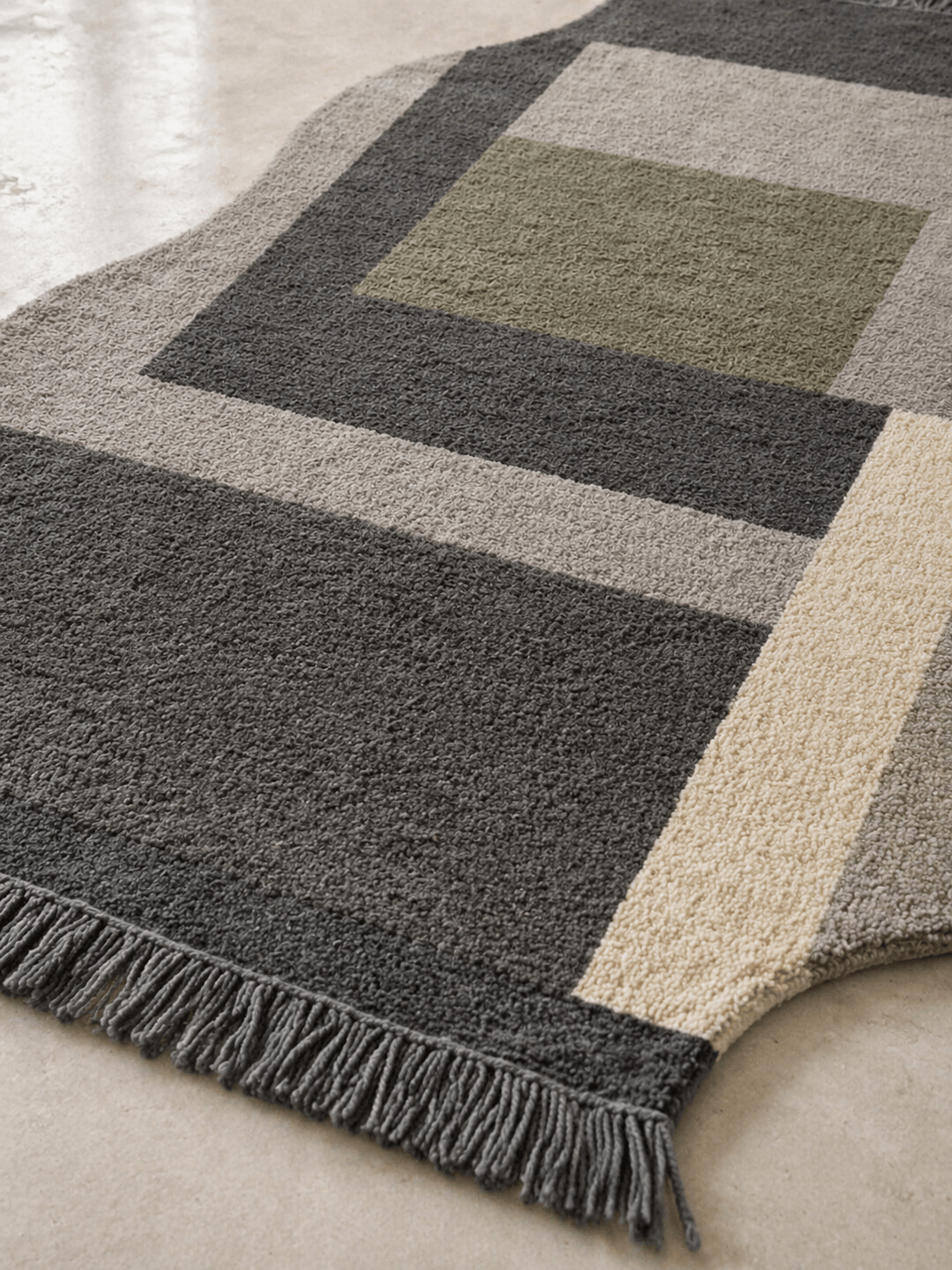 Urban Grid Form – Hand Tufted Modern Abstract Rug