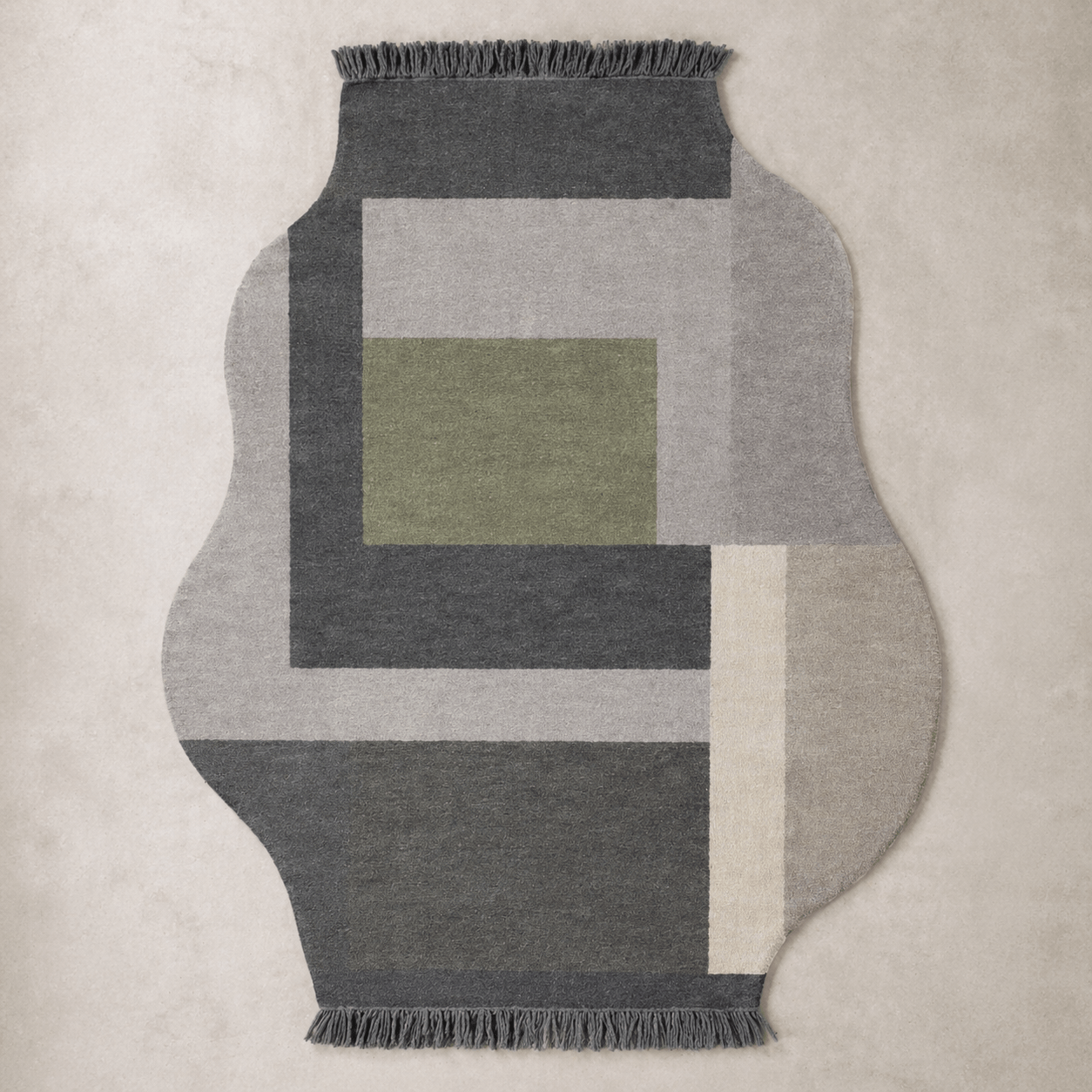 Urban Grid Form – Hand Tufted Modern Abstract Rug