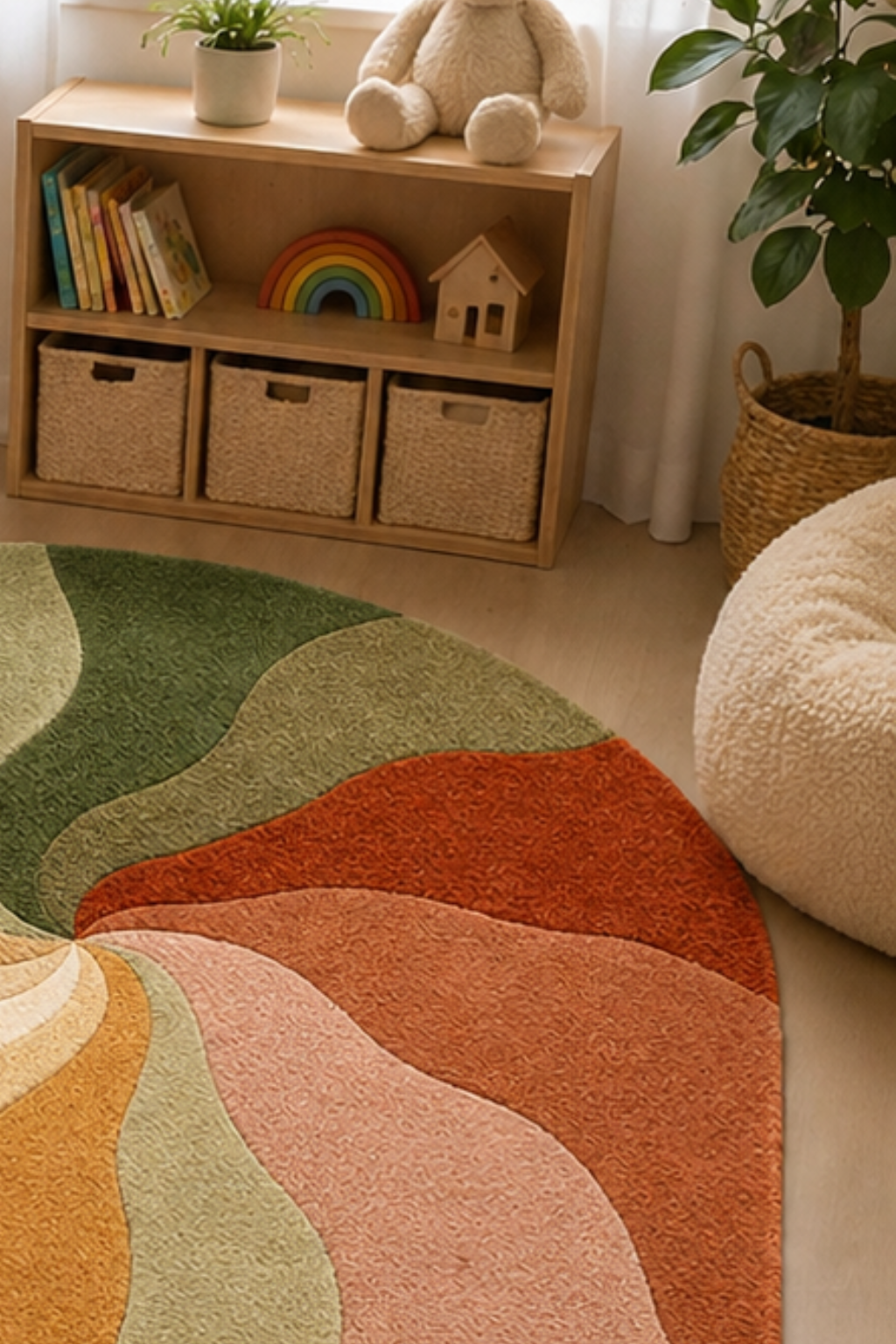 Whirlwind Meadow Oval Rug