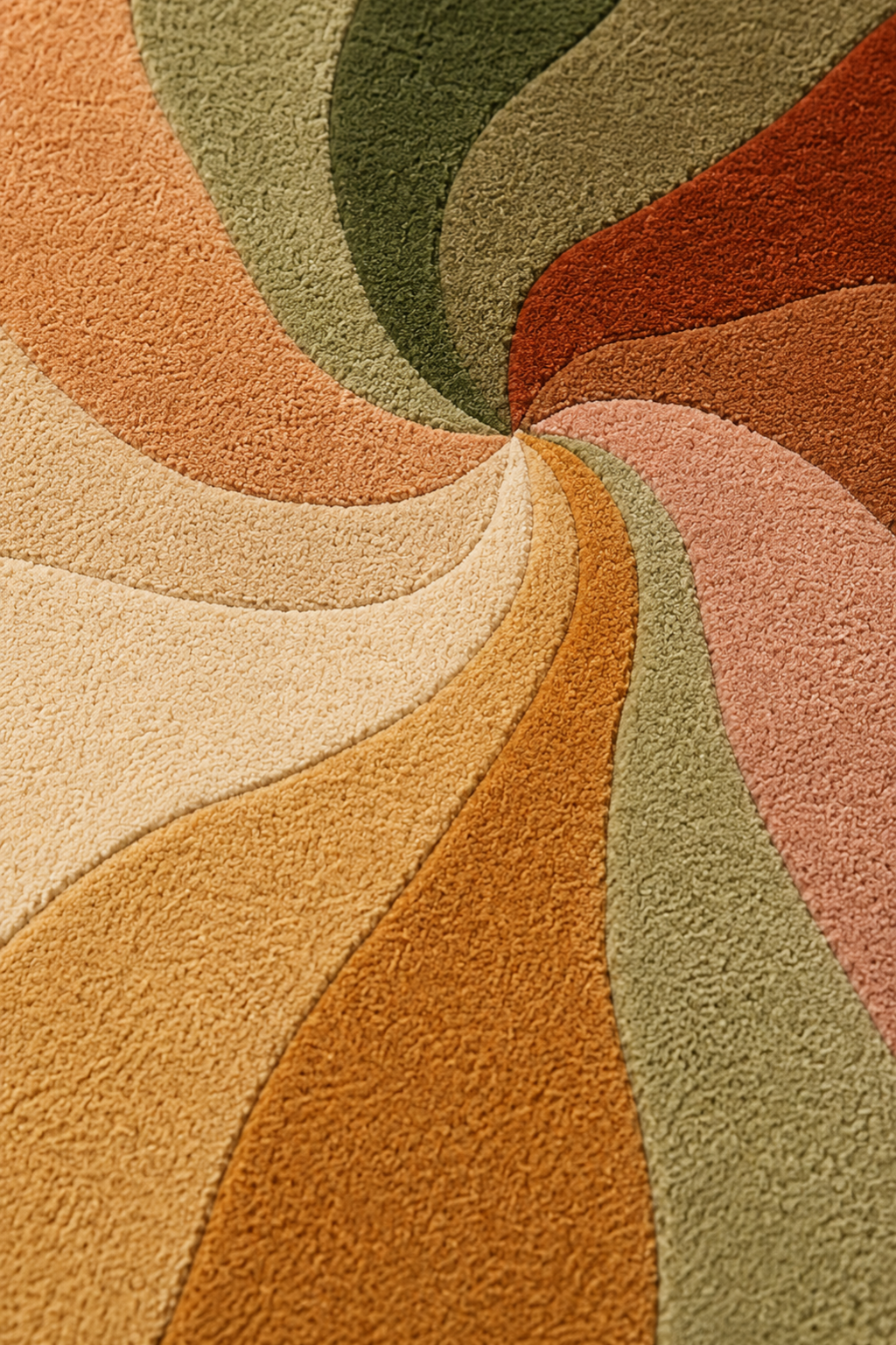 Whirlwind Meadow Oval Rug