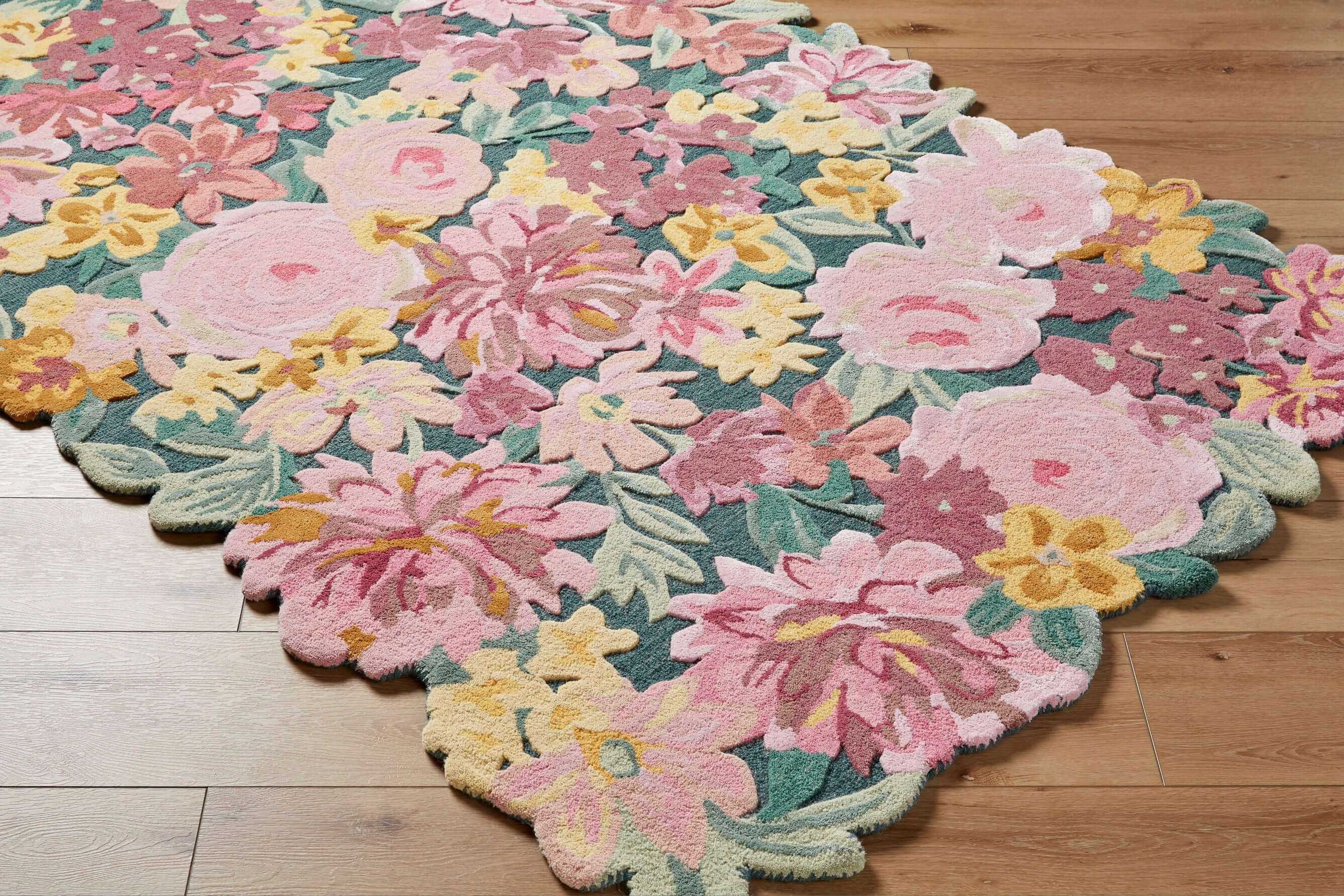 amethyst Floral Hand Tufted Rug