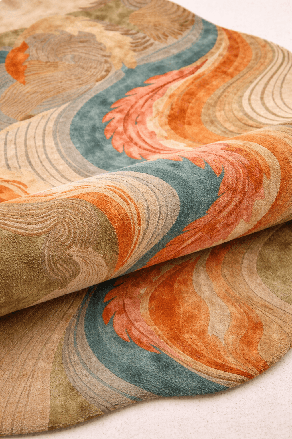 Elaris modern contour rug showcasing flowing lines and organic colors for a stylish home decor accent.