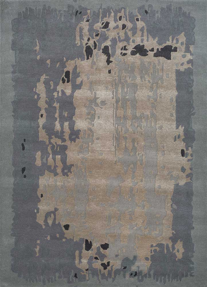 Silver Gray & Nickel Abstract Hand-Tufted Rug