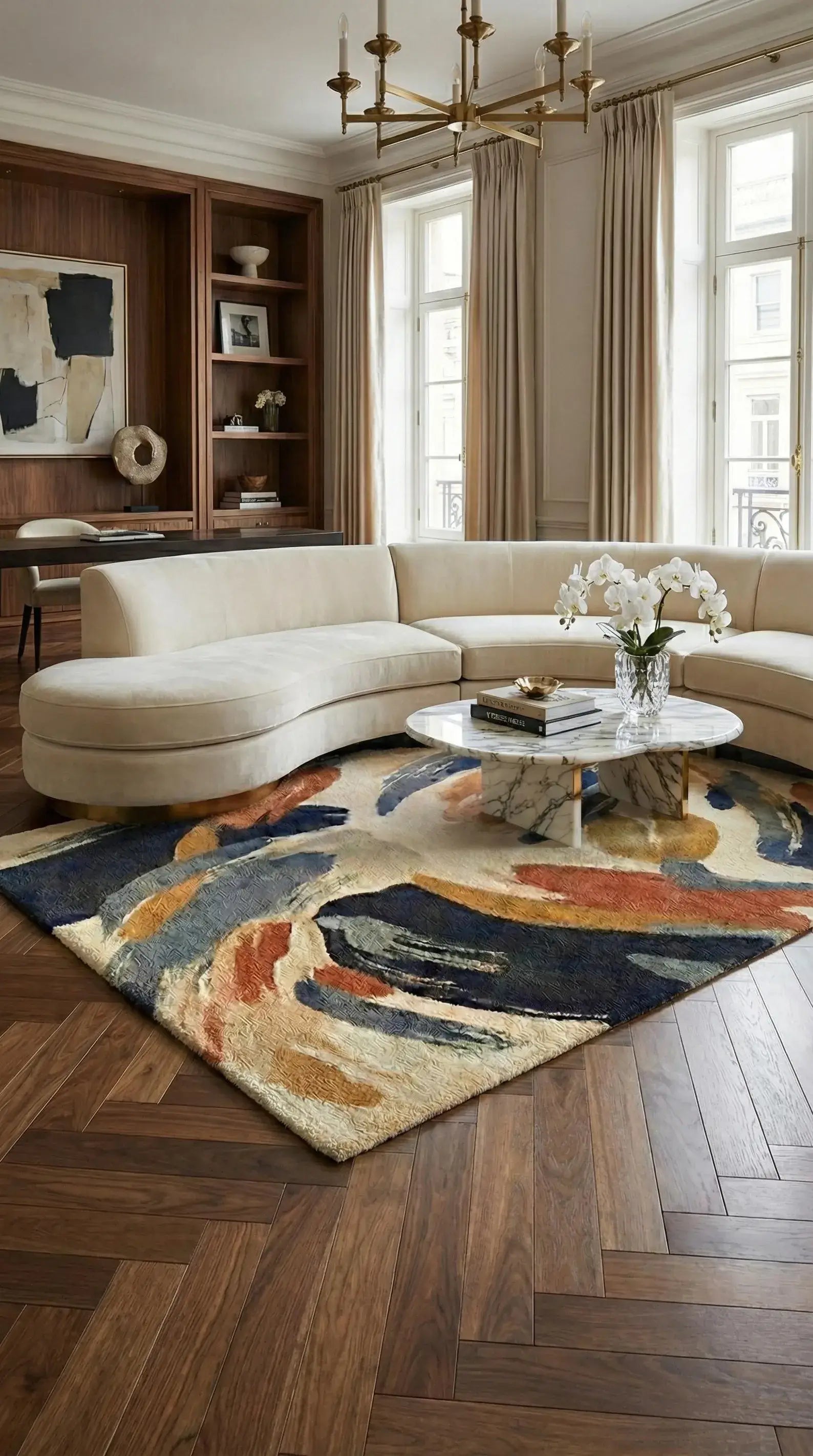 Terra Brush Round Rug