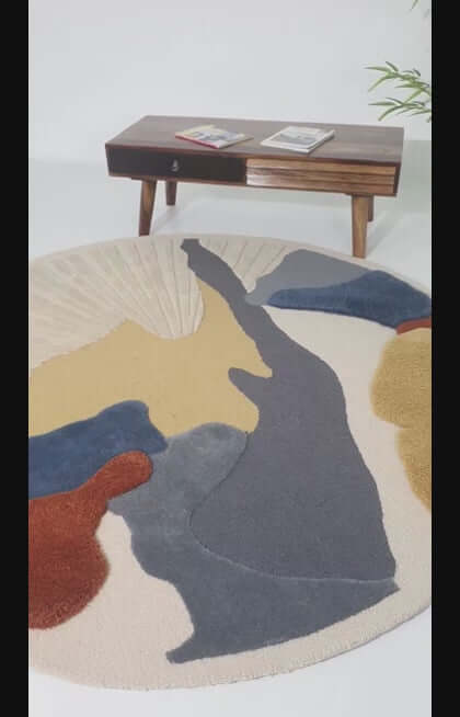 Soleil Drift – Round Wool Rug