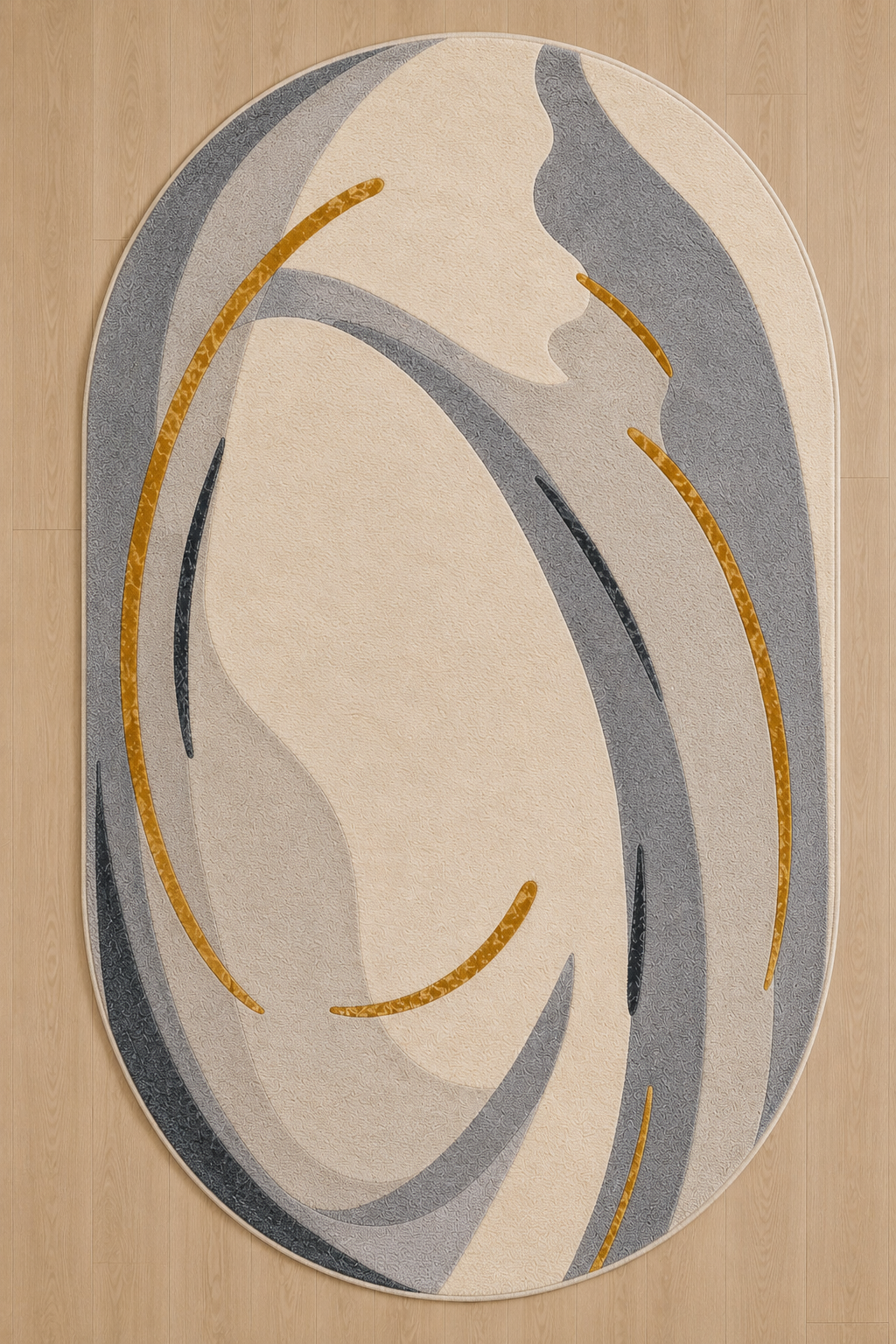 Aurora Flow Oval Rug