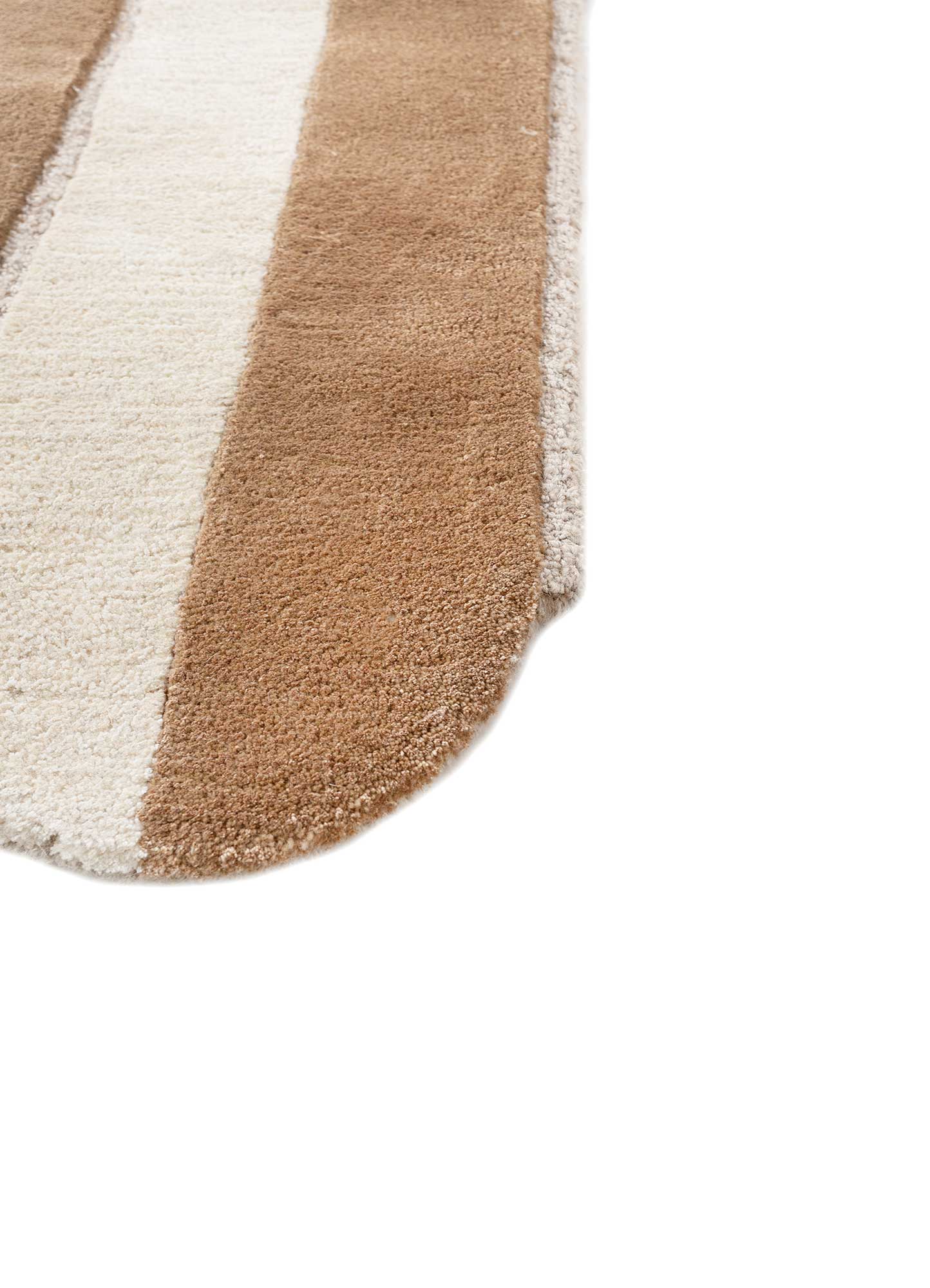 Peach Ivory Hand-Tufted Rug