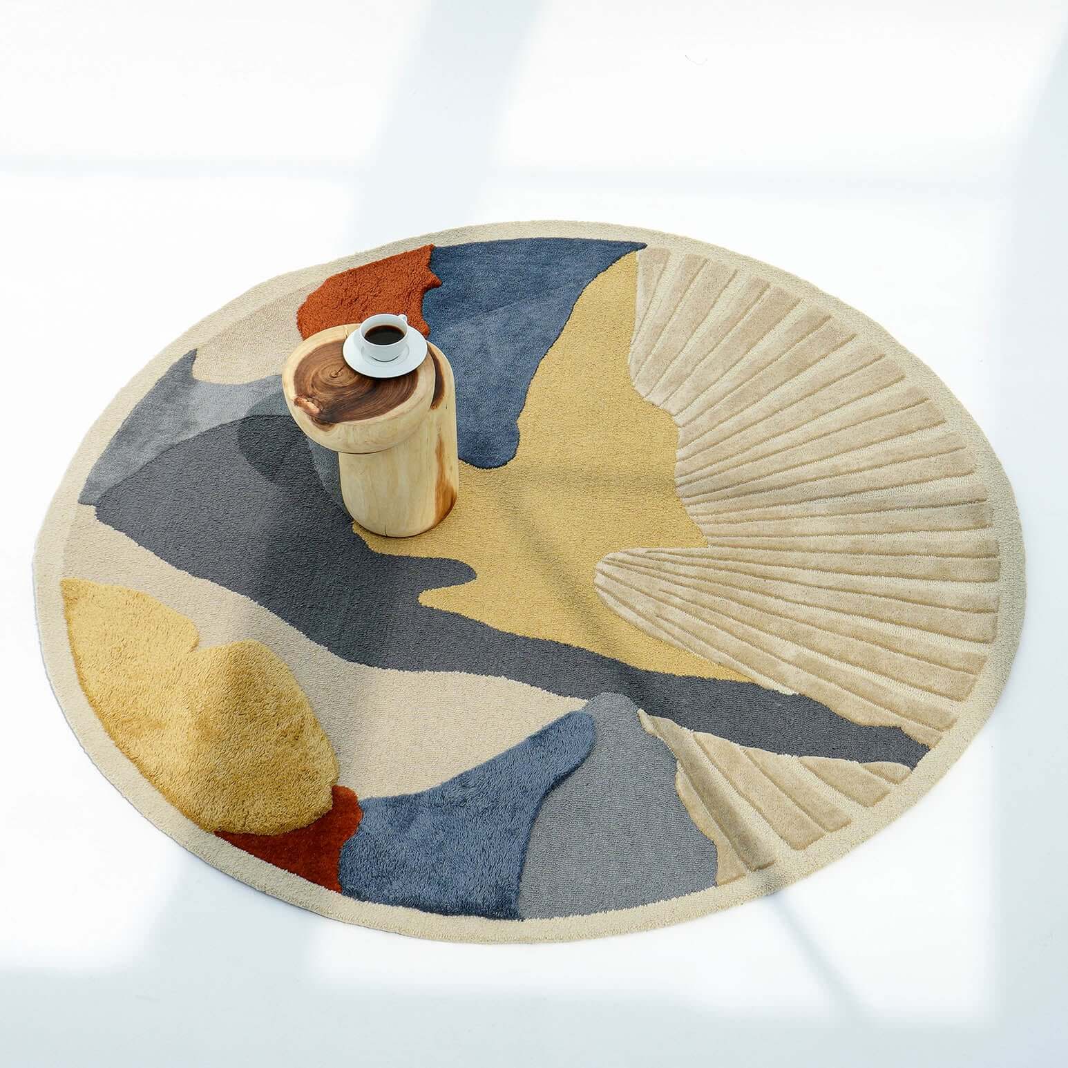 Soleil Drift – Round Wool Rug
