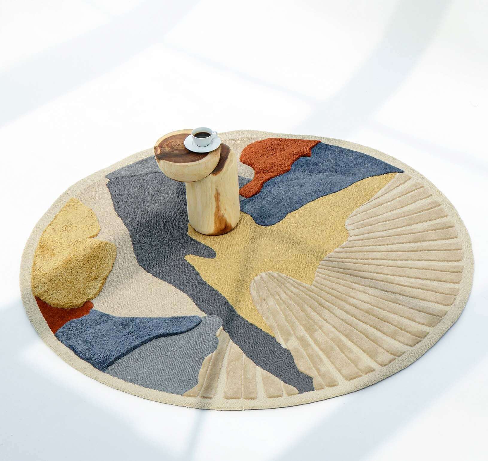 Soleil Drift – Round Wool Rug