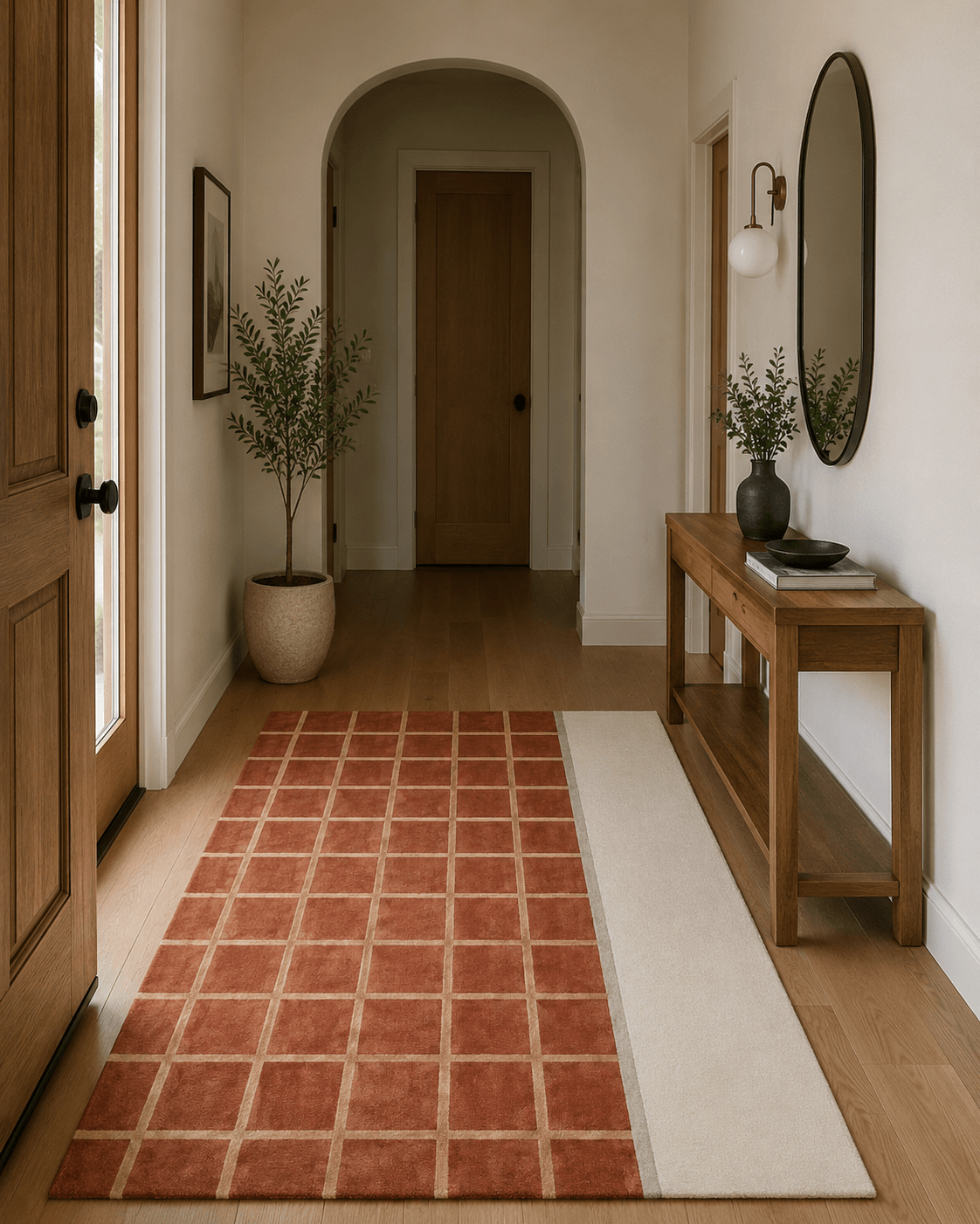 Red Stone Hand-Tufted Rug