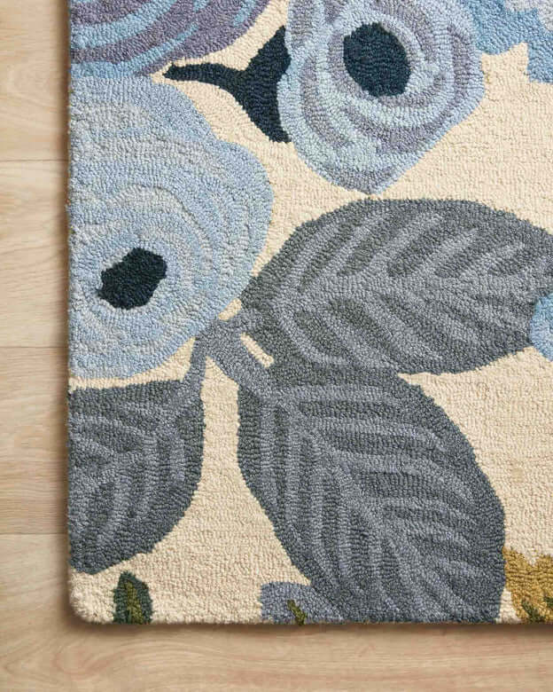 Cream Garden Party Floral Hand Tufted Rug