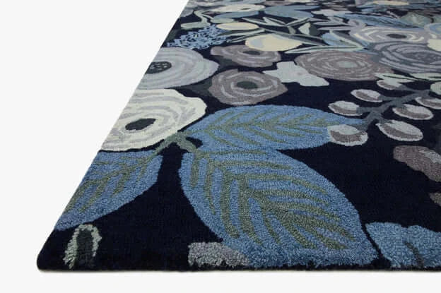 Blue Garden Party Floral Hand Tufted Rug