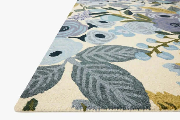 Cream Garden Party Floral Hand Tufted Rug