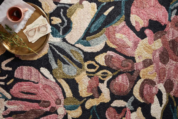 Berry Floral Hand Tufted Rug