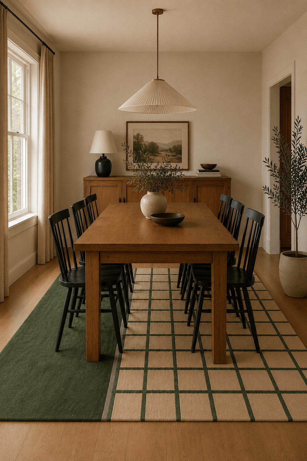 Green Stone Hand-Tufted Rug