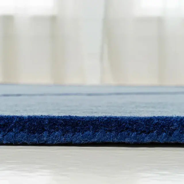 Damia Blue Abstract Wool Rug