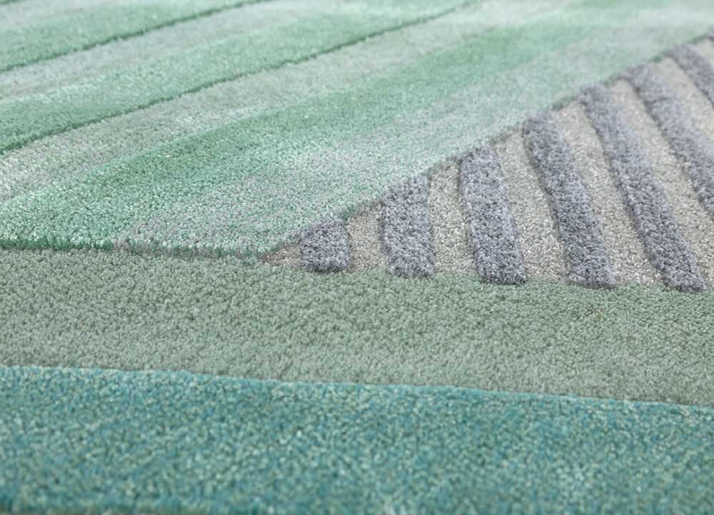 aqua haze foam hand tufted Rug