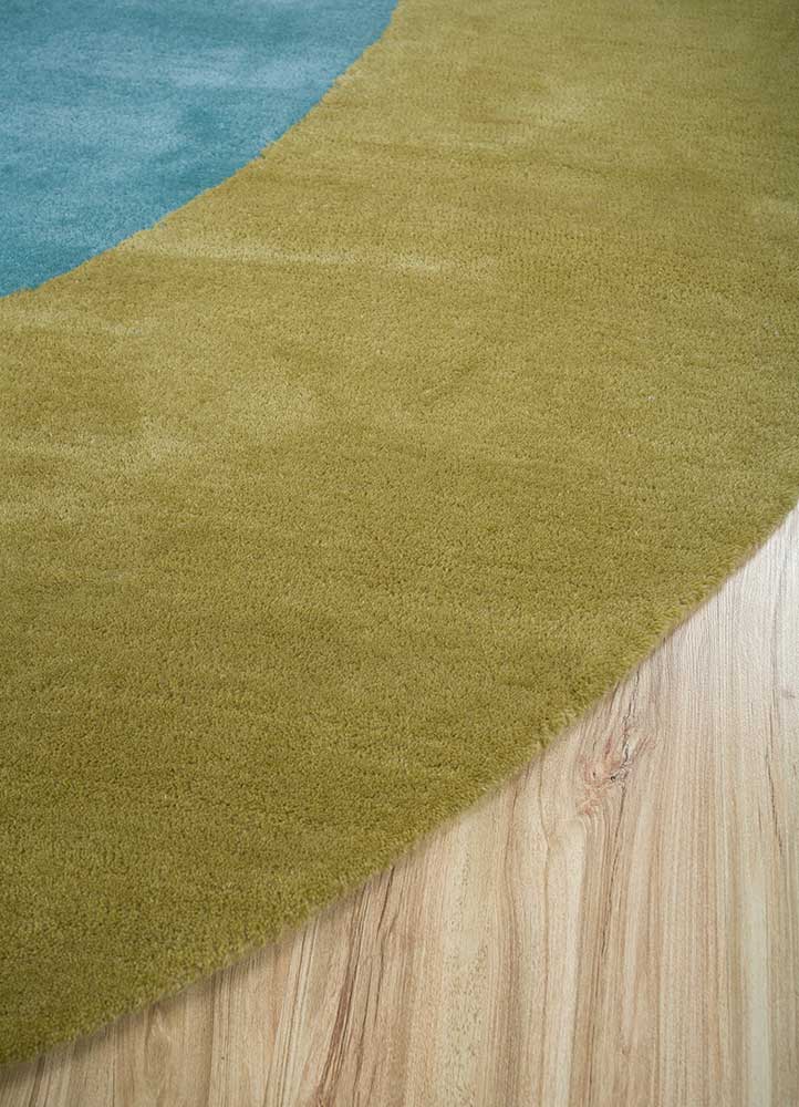 teal blue/gray hand tufted Rug