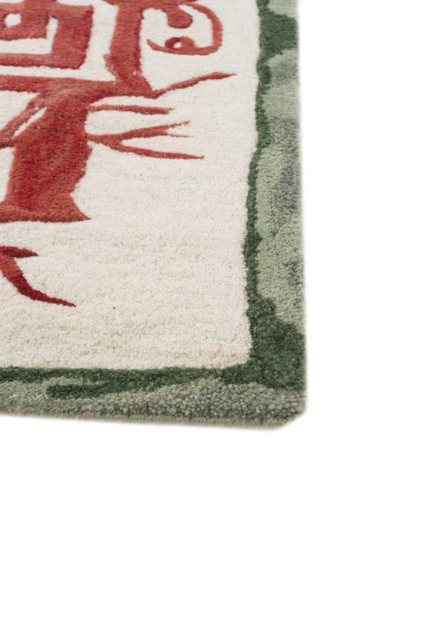 Candy pink hand tufted rug with floral and tropical design, adding elegance to any living space.