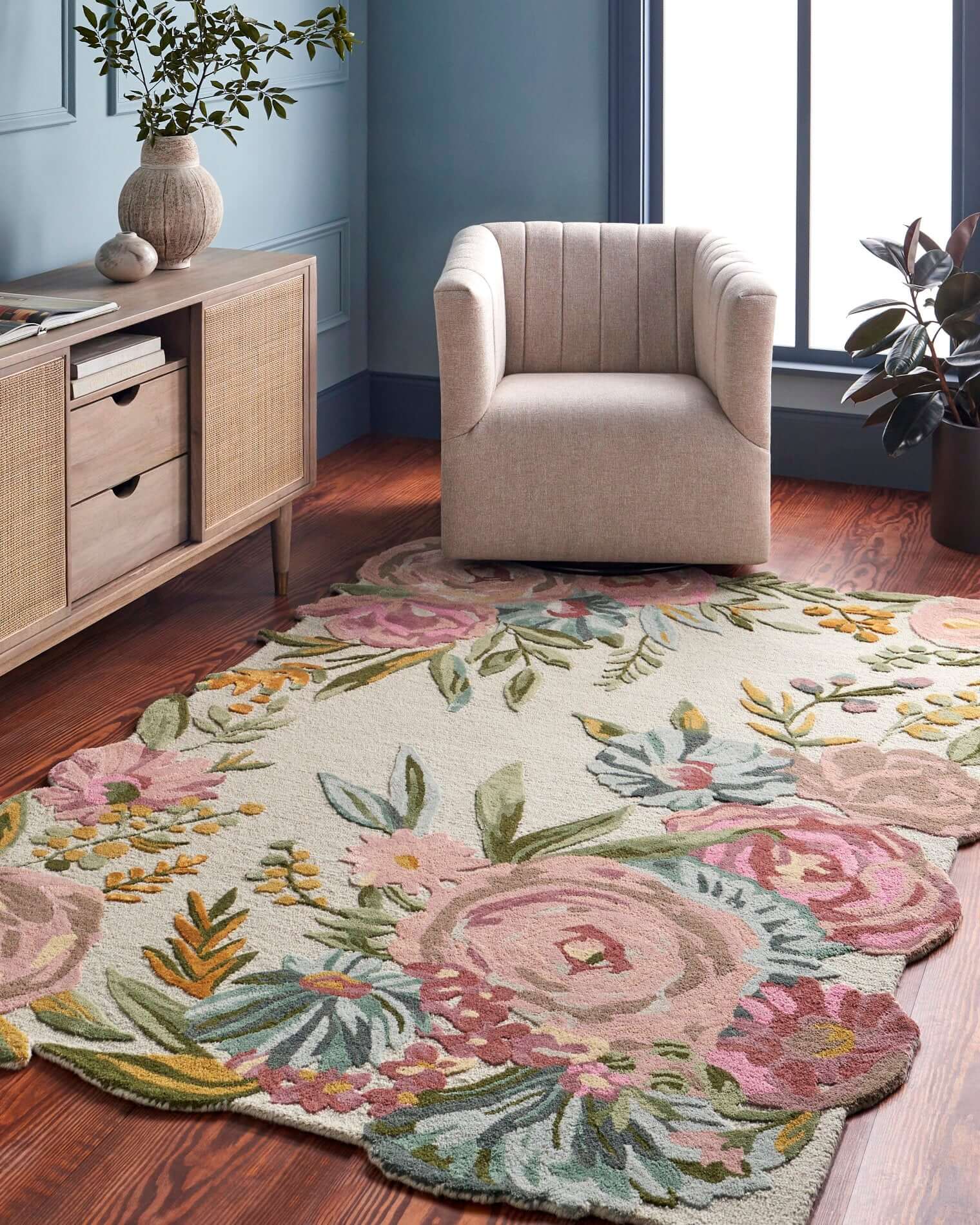 wasabi Floral Hand Tufted Rug